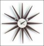 George Nelson Sunburst Clock - Natural Walnut