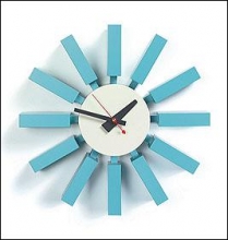 George Nelson Block Clock - Blue