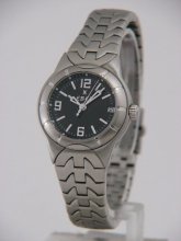 Ebel Type E Ladies quartz watch in matte stainless steel - 9087c21-5716