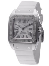 Cartier Santos 100 Ladies WM50460M - Diamonds set in white gold