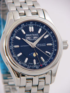 Armand Nicolet Hunter Complete Calendar with Moonphase 9042B-AG-M9040