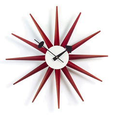 George Nelson Sunburst Clock - Natural Walnut George Nelson Sunburst Clock - Natural Walnut